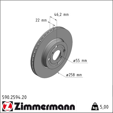 Bremsscheibe 590.2594.20 Bremsscheibe 590.2594.20