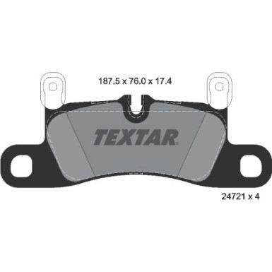 Textar Bremsbelagsatz, Scheibenbremse 2472102 Textar Bremsbelagsatz, Scheibenbremse 2472102