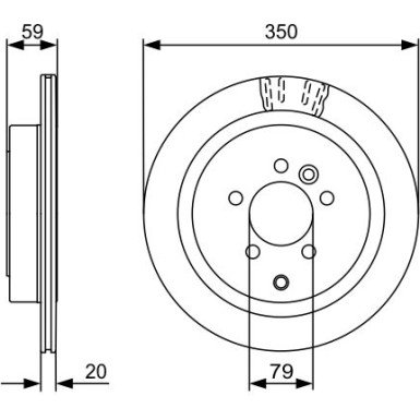 BOSCH Bremsscheibe 0 986 479 492