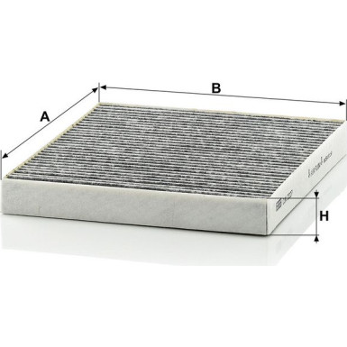 MANN-FILTER CUK 2227 Innenraumfilter, Aktivkohlefilter