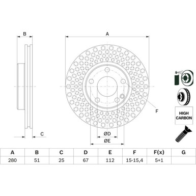 BOSCH Bremsscheibe 0 986 479 A00