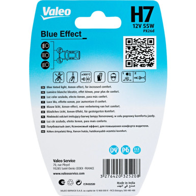 Valeo Glühlampe, Fernscheinwerfer BLUE EFFECT 032520