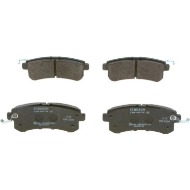 BOSCH Bremsbelagsatz, Scheibenbremse 0 986 494 778