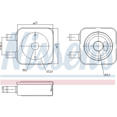 Nissens Ölkühler, Automatikgetriebe FIRST FIT 91106