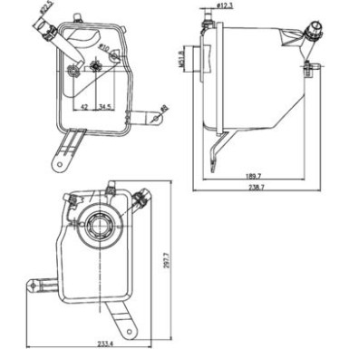 Mahle Ausgleichsbehälter, Kühlmittel BEHR CRT 205 000S