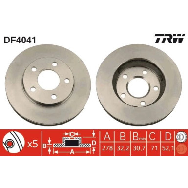 TRW Bremsscheibe DF4041