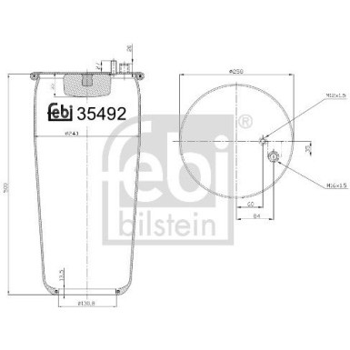 FEBI BILSTEIN 35492 Federbalg, Luftfederung