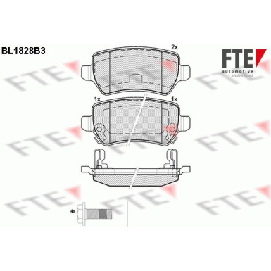 FTE Bremsbelagsatz, Scheibenbremse 9010406 FTE Bremsbelagsatz, Scheibenbremse 9010406