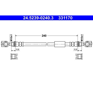 Bremsschlauch 24.5239-0240.3 Bremsschlauch 24.5239-0240.3