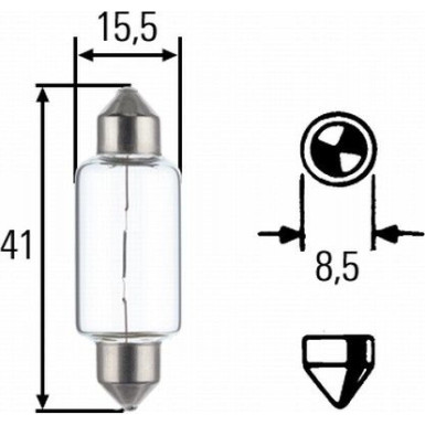 Glühlampe, Rückfahrleuchte 8GM 002 091-261 Glühlampe, Rückfahrleuchte 8GM 002 091-261