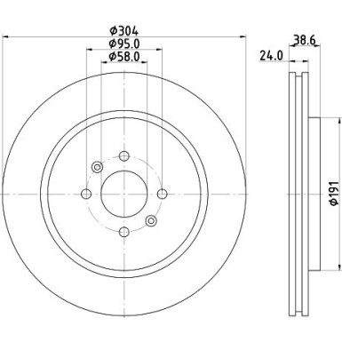 Bremsscheibe 8DD 355 114-871