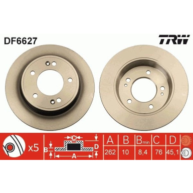Bremsscheibe DF6627 Bremsscheibe DF6627
