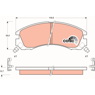 Bremsbelagsatz, Scheibenbremse GDB3200