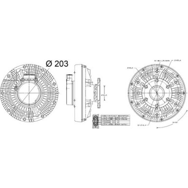 Mahle Kupplung, Kühlerlüfter BEHR Premium Line CFC 200 000P