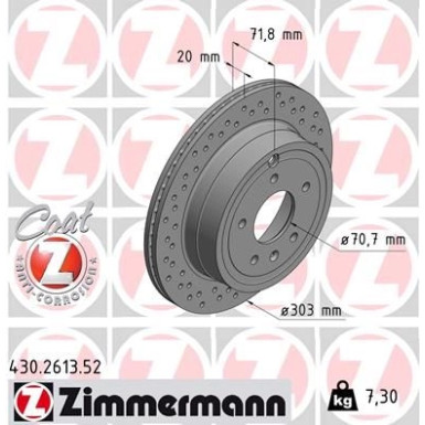 Zimmermann Bremsscheibe SPORT Z 430.2613.52 Zimmermann Bremsscheibe SPORT Z 430.2613.52