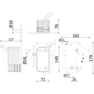 Mahle Ölkühler, Motoröl BEHR CLC 274 000S