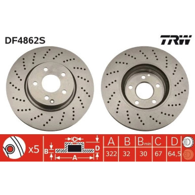 Bremsscheibe DF4862S