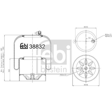 FEBI BILSTEIN 38832 Federbalg, Luftfederung
