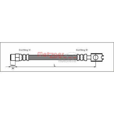 Metzger Bremsschlauch 4116226