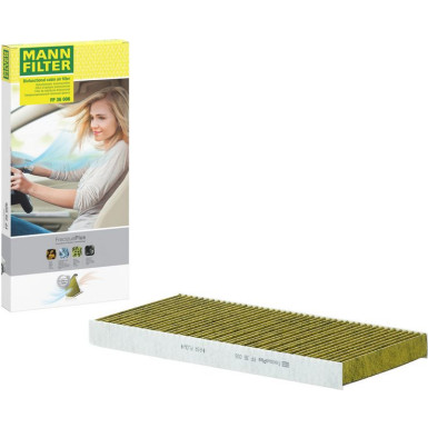 MANN-FILTER FP 36 006 Innenraumfilter FreciousPlus Aktivkohlefilter mit Polyphenol, antibakteriell, Feinstaubfilter (PM 2.5)