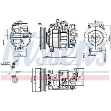 Nissens Kompressor, Klimaanlage FIRST FIT 89209