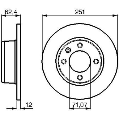 BOSCH Bremsscheibe 0 986 478 879