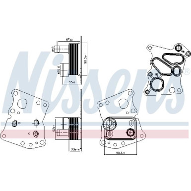Nissens Ölkühler, Motoröl FIRST FIT 90943
