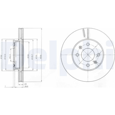Delphi Bremsscheibe BG4096 Delphi Bremsscheibe BG4096