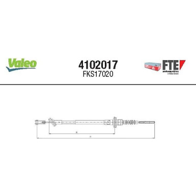 Seilzug, Kupplungsbetätigung 4102017 Seilzug, Kupplungsbetätigung 4102017