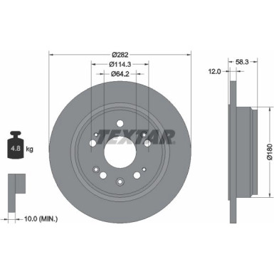 Textar Bremsscheibe 92144500 Textar Bremsscheibe 92144500