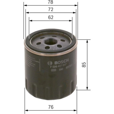 BOSCH F 026 407 017 Ölfilter BOSCH F 026 407 017 Ölfilter