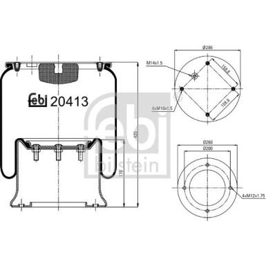 FEBI BILSTEIN 20413 Federbalg, Luftfederung
