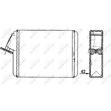 NRF Wärmetauscher, Innenraumheizung EASY FIT 58840