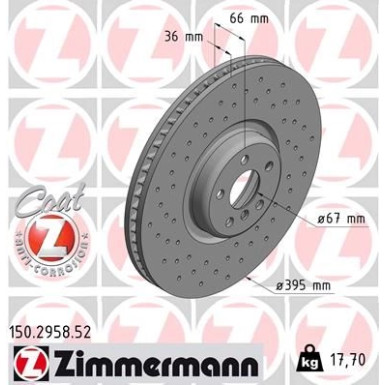 Zimmermann Bremsscheibe SPORT Z 150.2958.52