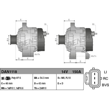 Denso Generator DAN1118