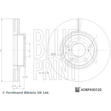 Blue Print Bremsscheibe ADBP430120 Blue Print Bremsscheibe ADBP430120