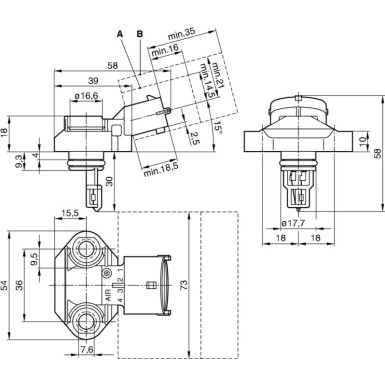 Sensor, Ladedruck 0 281 002 244 Sensor, Ladedruck 0 281 002 244