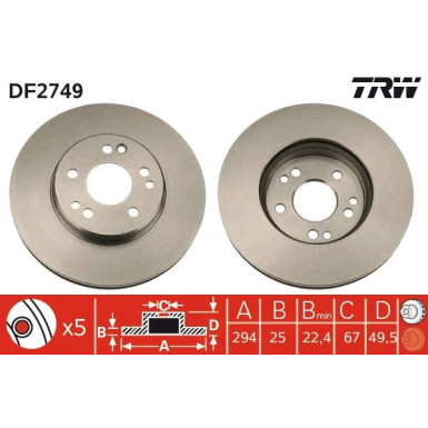 Bremsscheibe DF2749