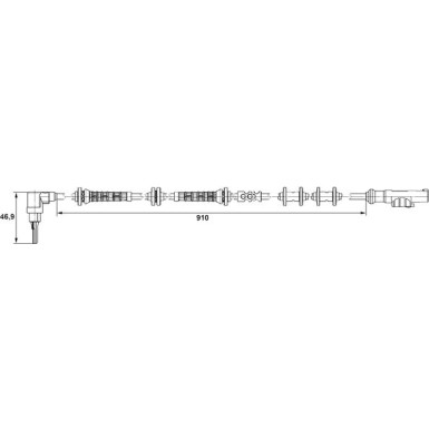 BOSCH Sensor, Raddrehzahl 0 265 007 448 BOSCH Sensor, Raddrehzahl 0 265 007 448