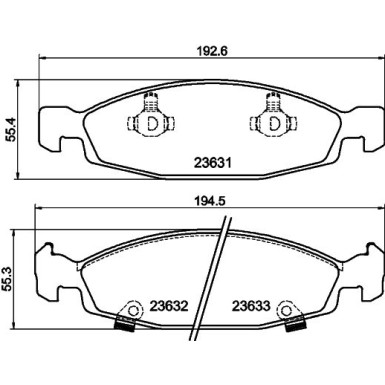 Hella Bremsbelagsatz, Scheibenbremse 8DB 355 009-881