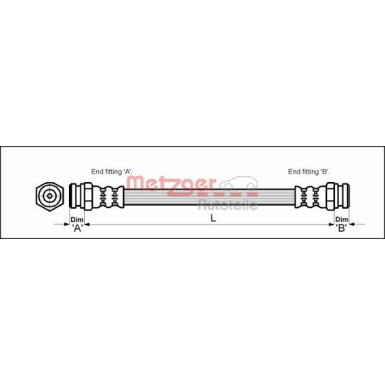 Metzger Bremsschlauch 4111018