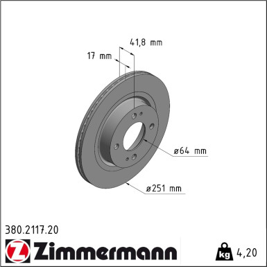 Bremsscheibe 380.2117.20