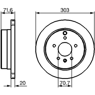 BOSCH Bremsscheibe 0 986 479 268
