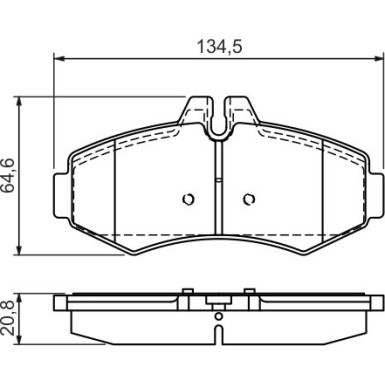 BOSCH Bremsbelagsatz, Scheibenbremse 0 986 494 013 BOSCH Bremsbelagsatz, Scheibenbremse 0 986 494 013