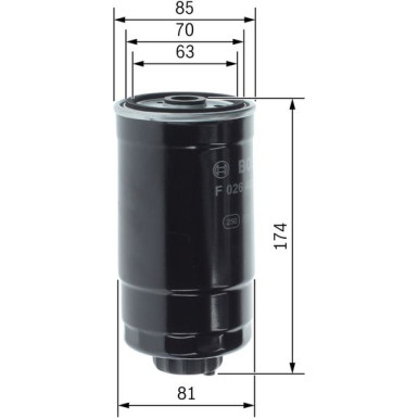 Kraftstofffilter F 026 402 048 Kraftstofffilter F 026 402 048