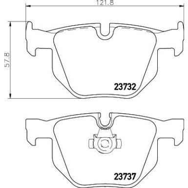 Hella Bremsbelagsatz, Scheibenbremse 8DB 355 010-471 Hella Bremsbelagsatz, Scheibenbremse 8DB 355 010-471