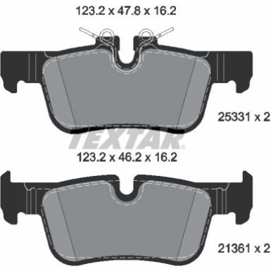 Bremsbelagsatz, Scheibenbremse 2533101 Bremsbelagsatz, Scheibenbremse 2533101