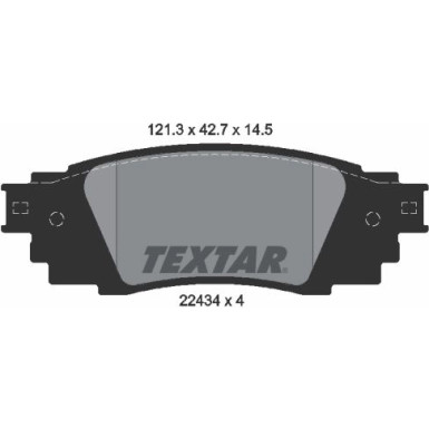 Textar Bremsbelagsatz, Scheibenbremse 2243401