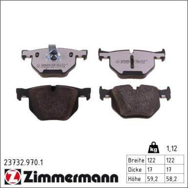 Zimmermann Bremsbelagsatz, Scheibenbremse rd:z 23732.970.1