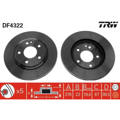 Bremsscheibe DF4322 Bremsscheibe DF4322